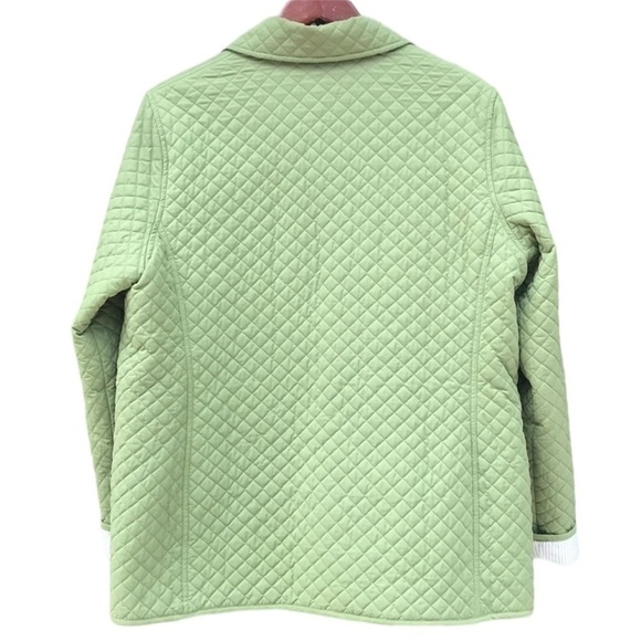 Valerie Stevens Green Quilted Jacket Diamond Stitch Snap Front XL - Picture 4 of 11